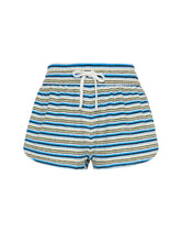 Cara Graci Triangl Shorts in Blue Terry Stripe