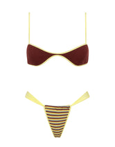ESTE BUTTER CROCHET STRIPE Crop Bikini Set