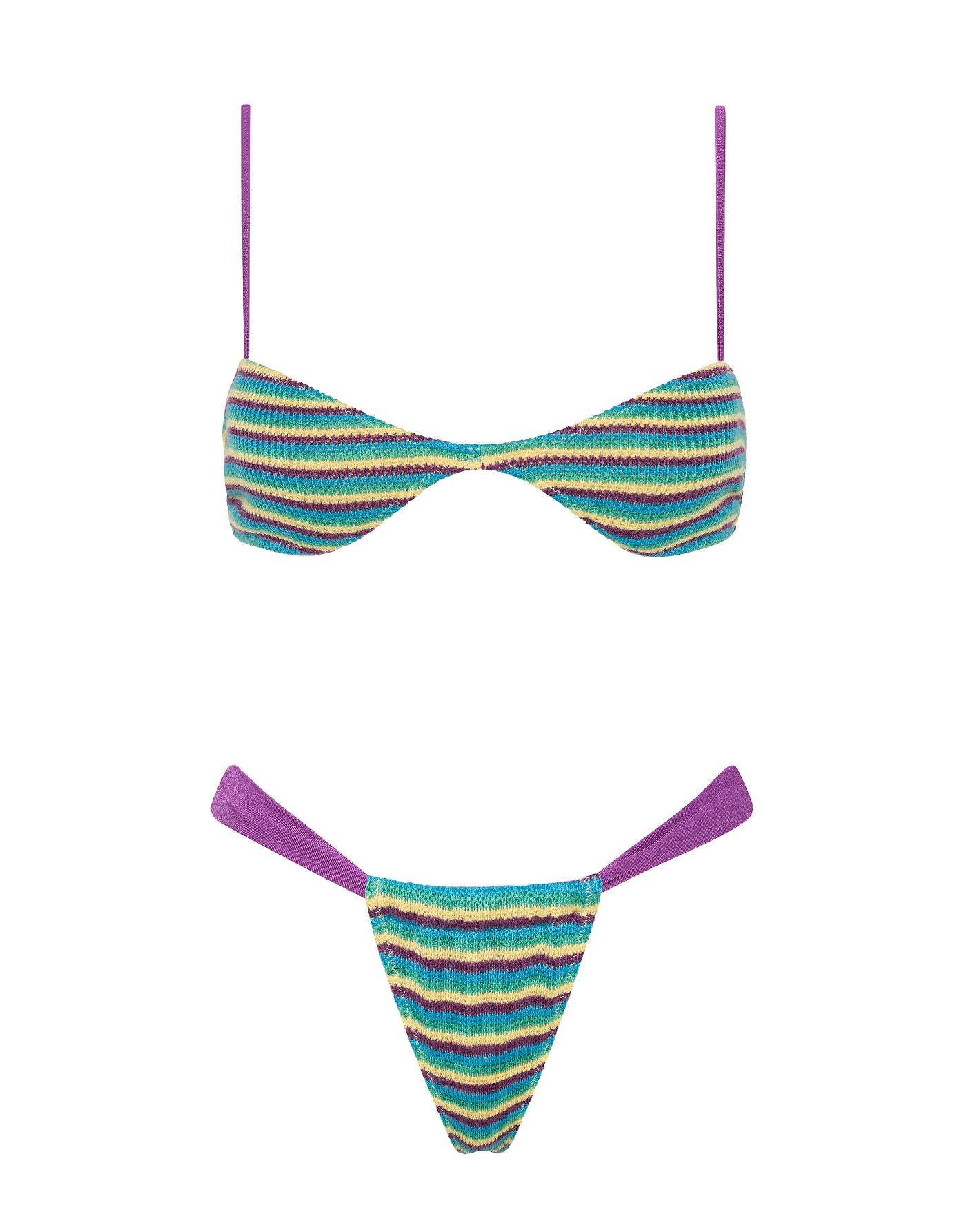 ESTE ORCHARD CROCHET STRIPE Bikini Set