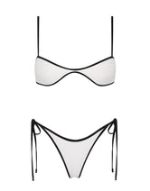ESTE PANDA WHITE Neoprene Scoop Crop Bikini Set