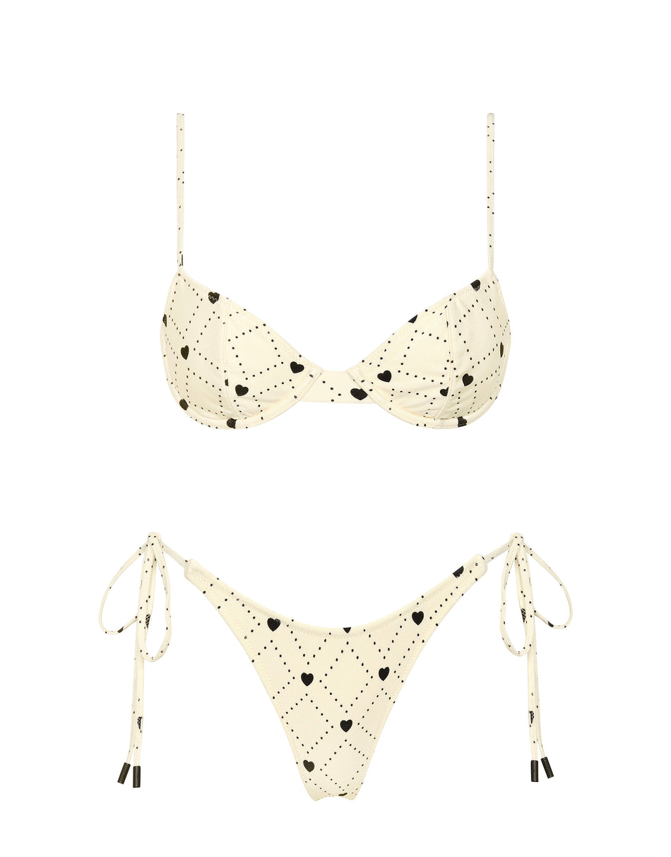 JARA BISS Heart Balconette Bikini Set