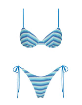 JARA HORIZON BLUE Stripe Balconette Bikini