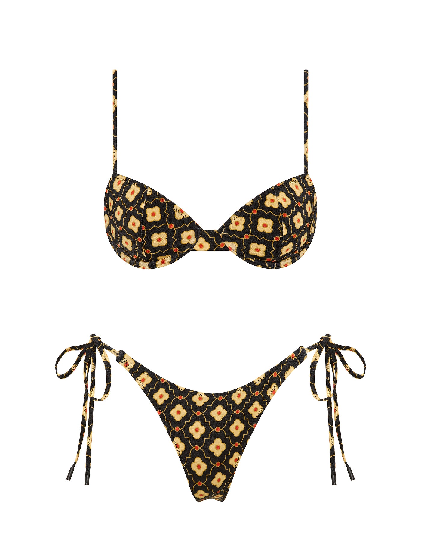 JARA PERL Geometric Balconette Bikini Set