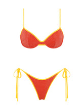 JARA RUBY RED SPARKLE Balconette Bikini Set