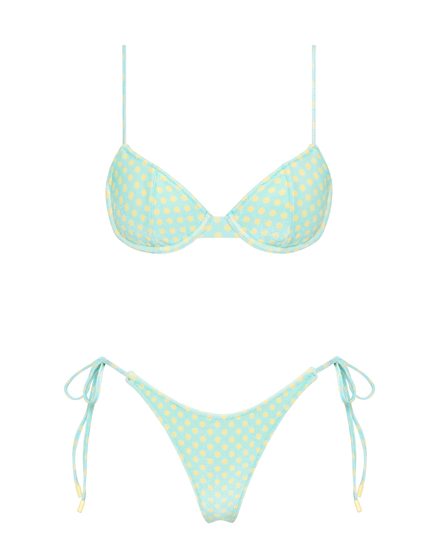 JARA SUN SPRINKLE Polka Dot Balconette Bikini Set