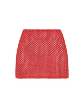 Kasi Monty Triangl Red Sparkle Crochet Mini Skirt