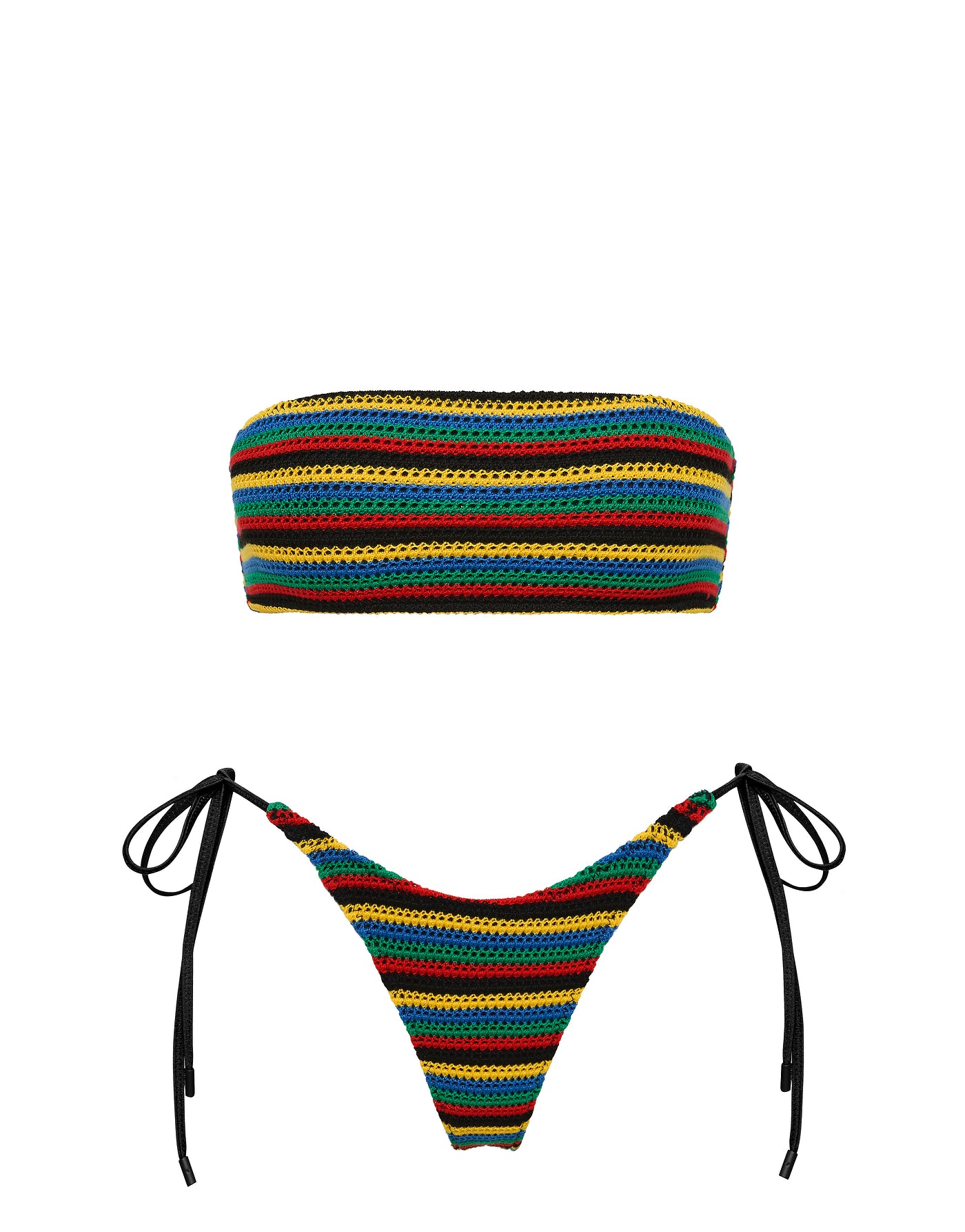 KAYA QUEIN Crochet Bandeau Bikini Set