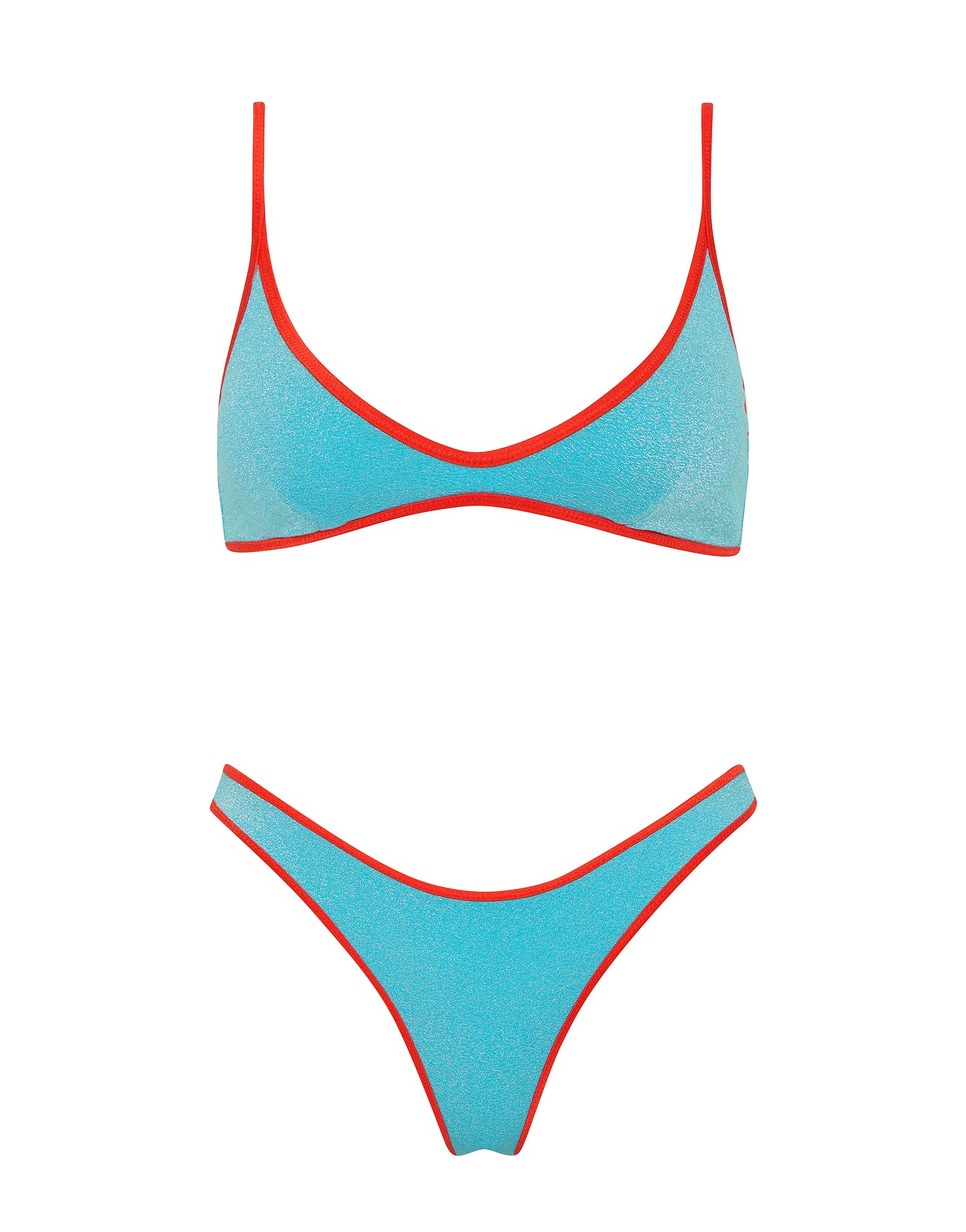MAIA - AZURE SPARKLE Crop Bikini Set