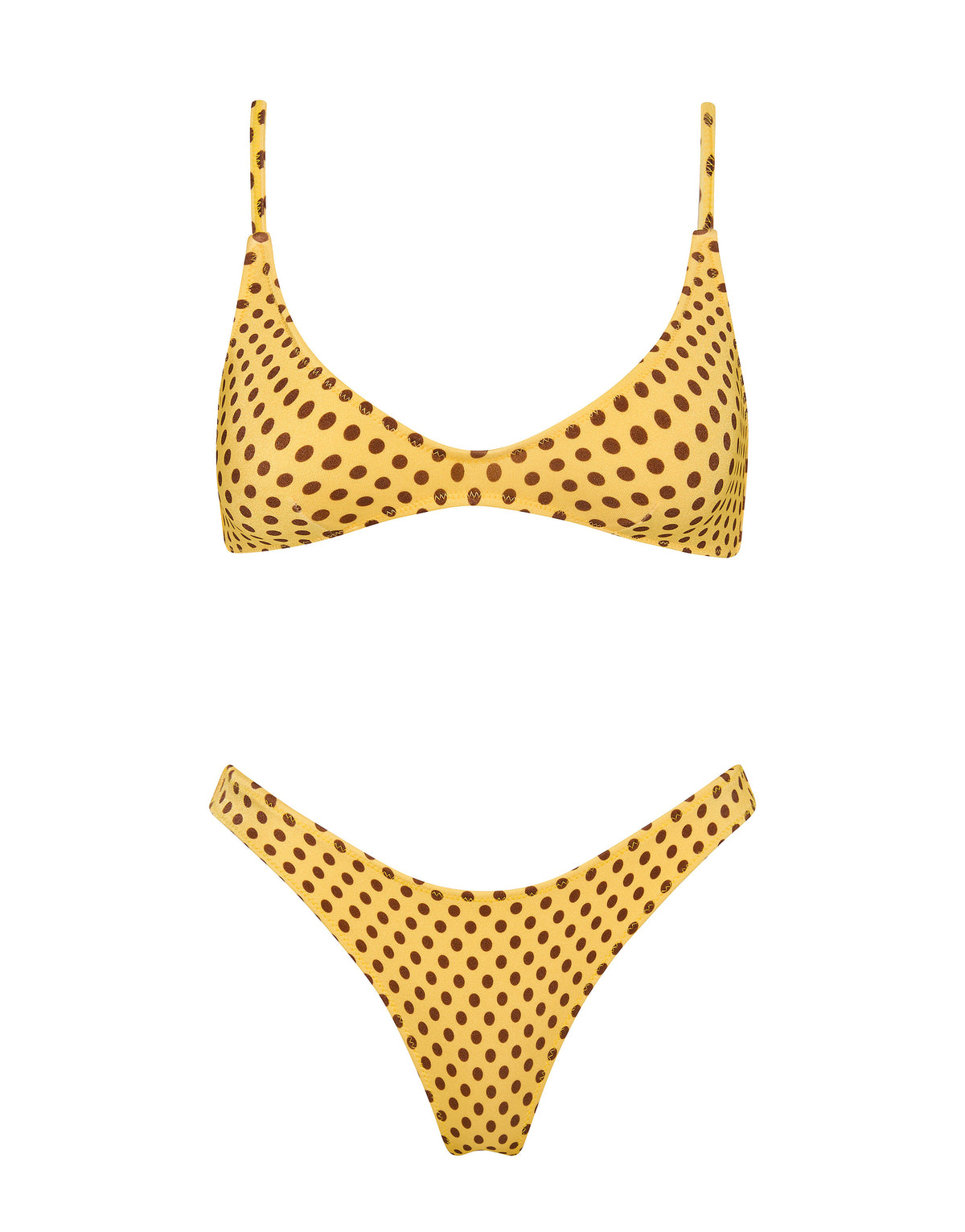 MAIA BUTTERSCOTCH DOT Scoop Bikini Set