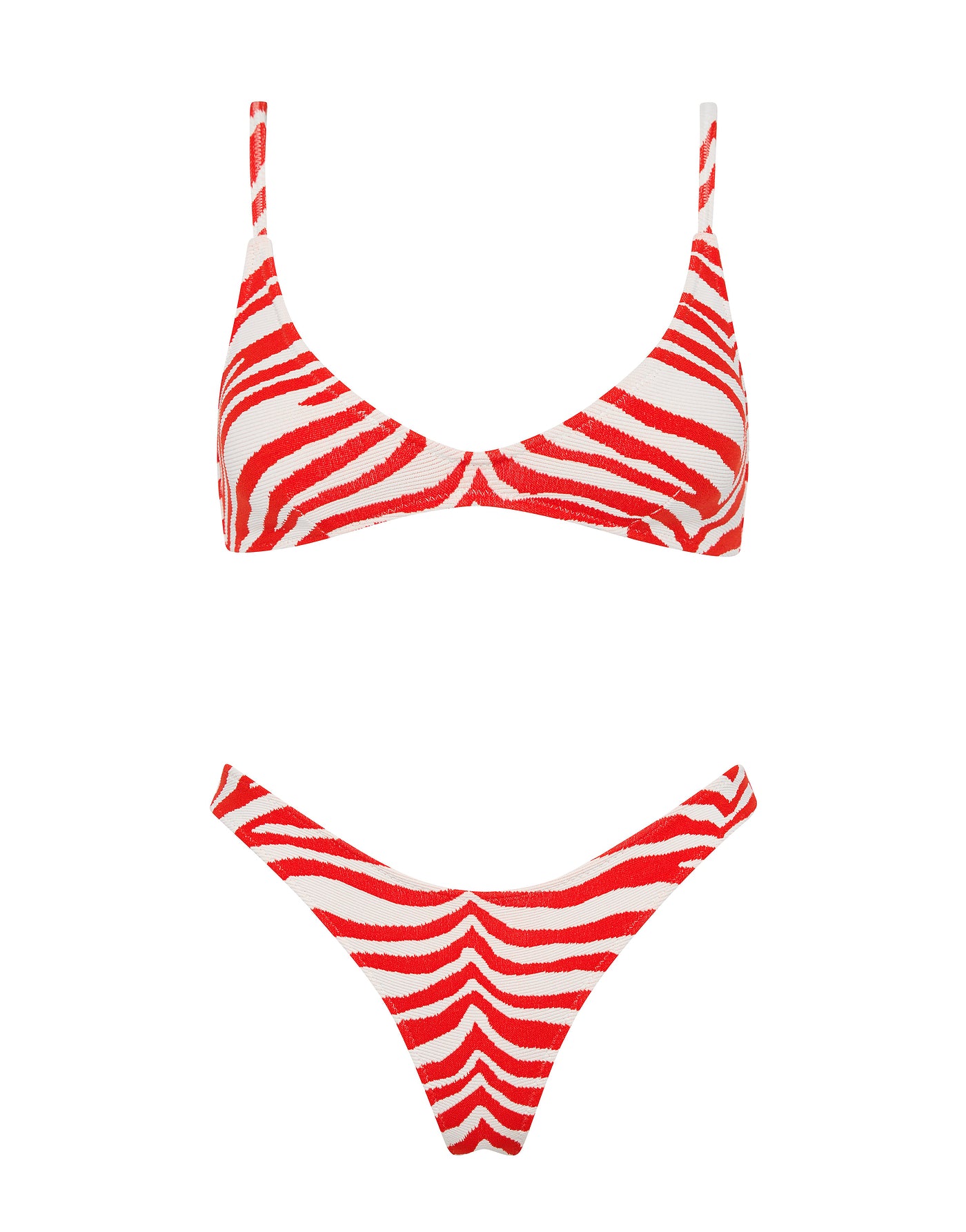 MAIA CHERRY ZEBRA SPLASH Crop Bikini Set – Triangl