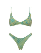 Maia Dise Triangle Blue and Yellow Geometric Print Bikini