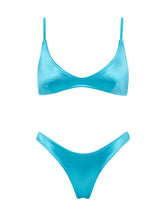 MAIA ICY SHINE Blue Scoop Bikini Set