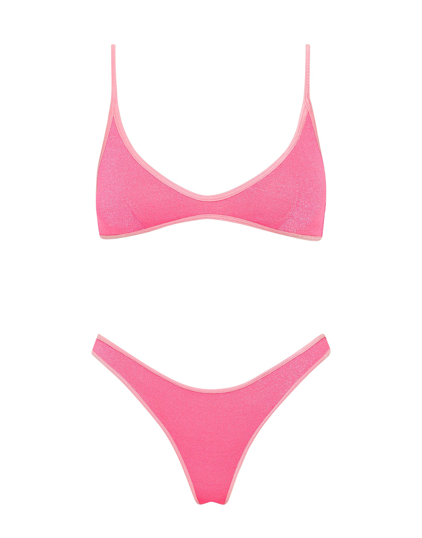 MAIA PINK PUNCH SPARKLE Crop Bikini Set