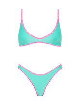 MAIA TURQUOISE Neoprene Scoop Bikini Set
