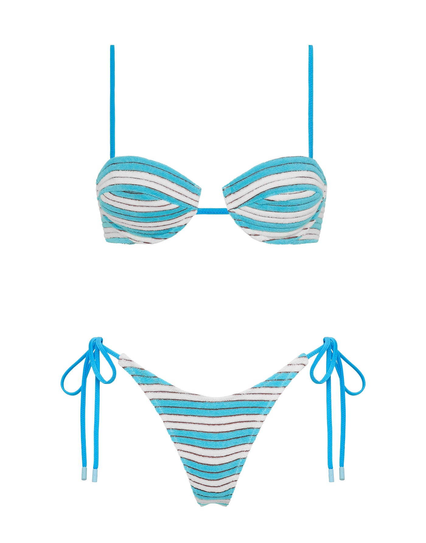 MALA ETTA Terry Towelling Balconette Bikini Set