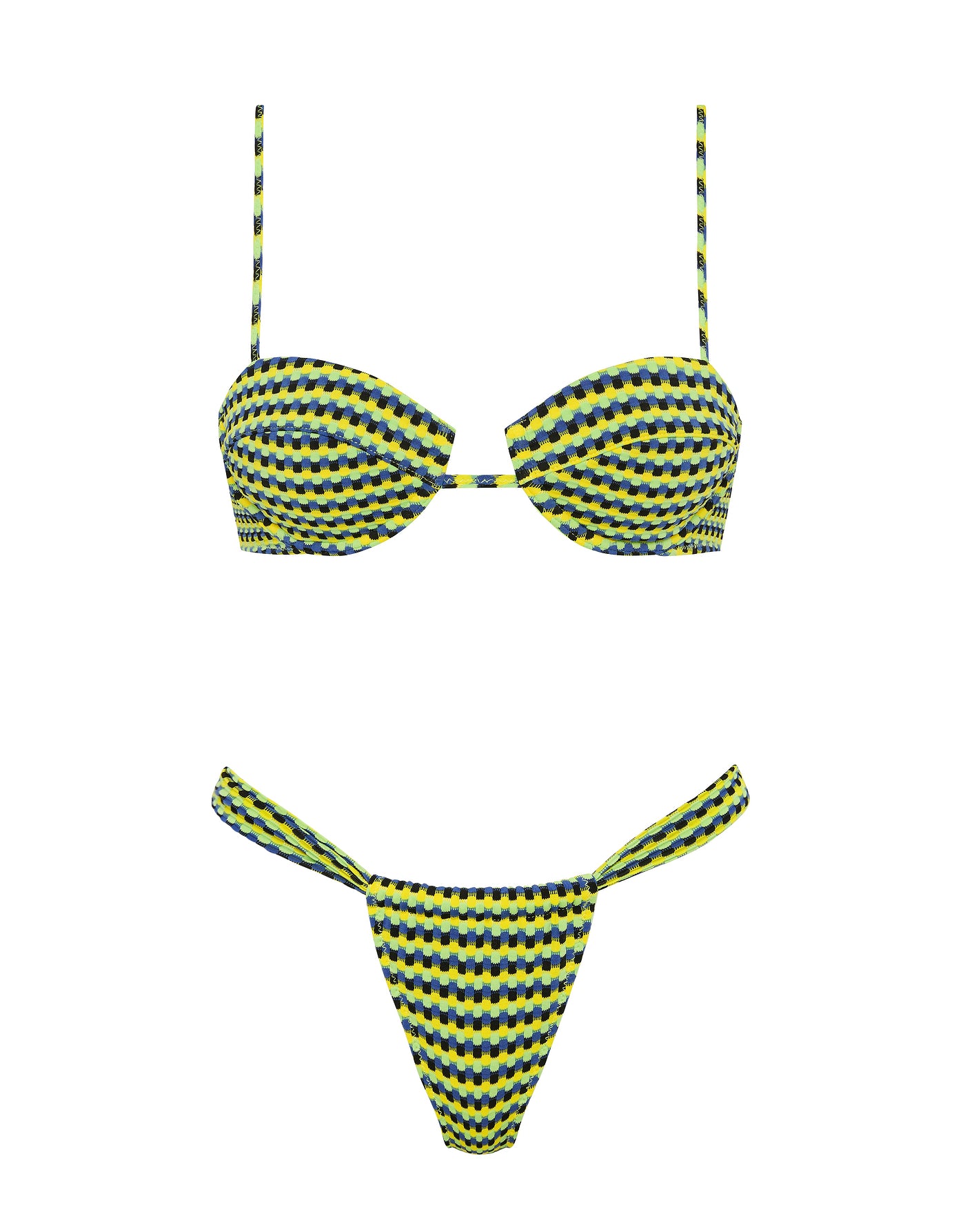 MALA INK CONFETTI Textured Balconette Bikini Set