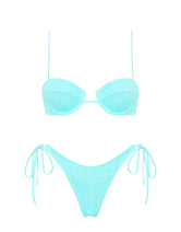MALA JAVE Blue Crochet Balconette Bikini Set