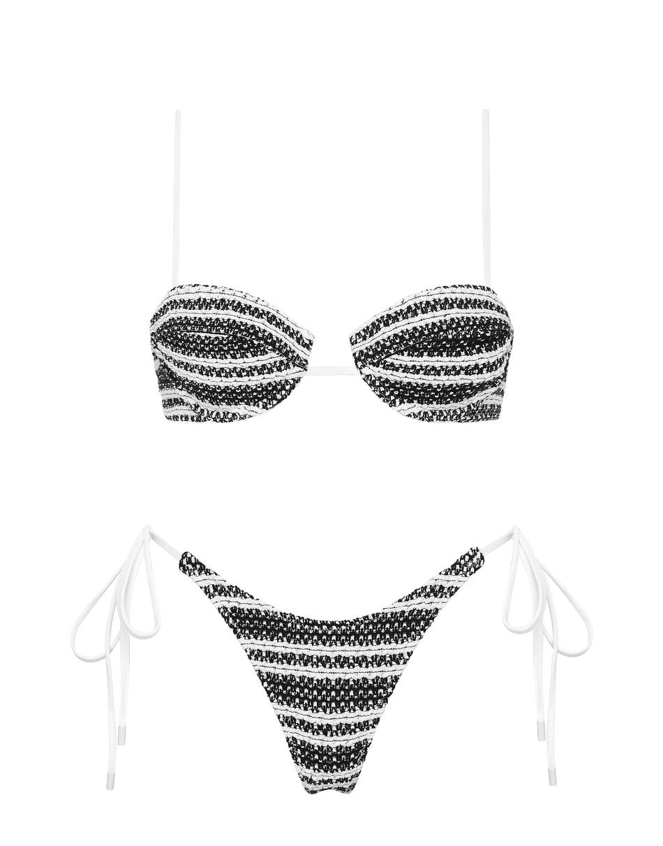 MALA SALTE Crochet Balconette Bikini Set