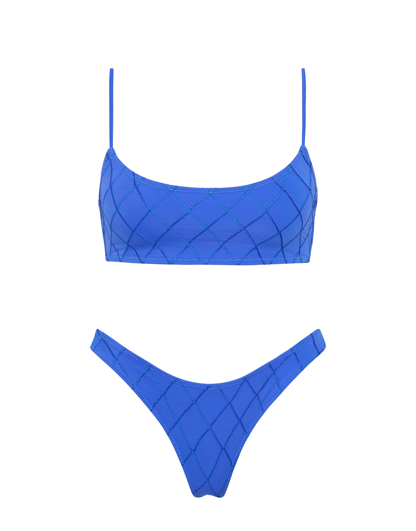 MICA BANC Blue Crop Bikini Set – Triangl