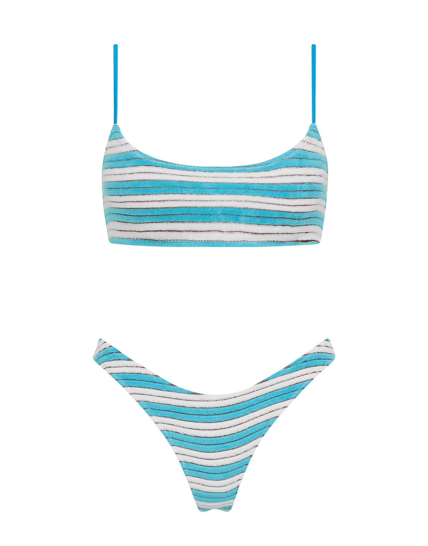MICA ETTA Terry Towelling Crop Bikini Set