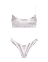 MICA LUSAIL White Terry Towelling Crop Bikini Set