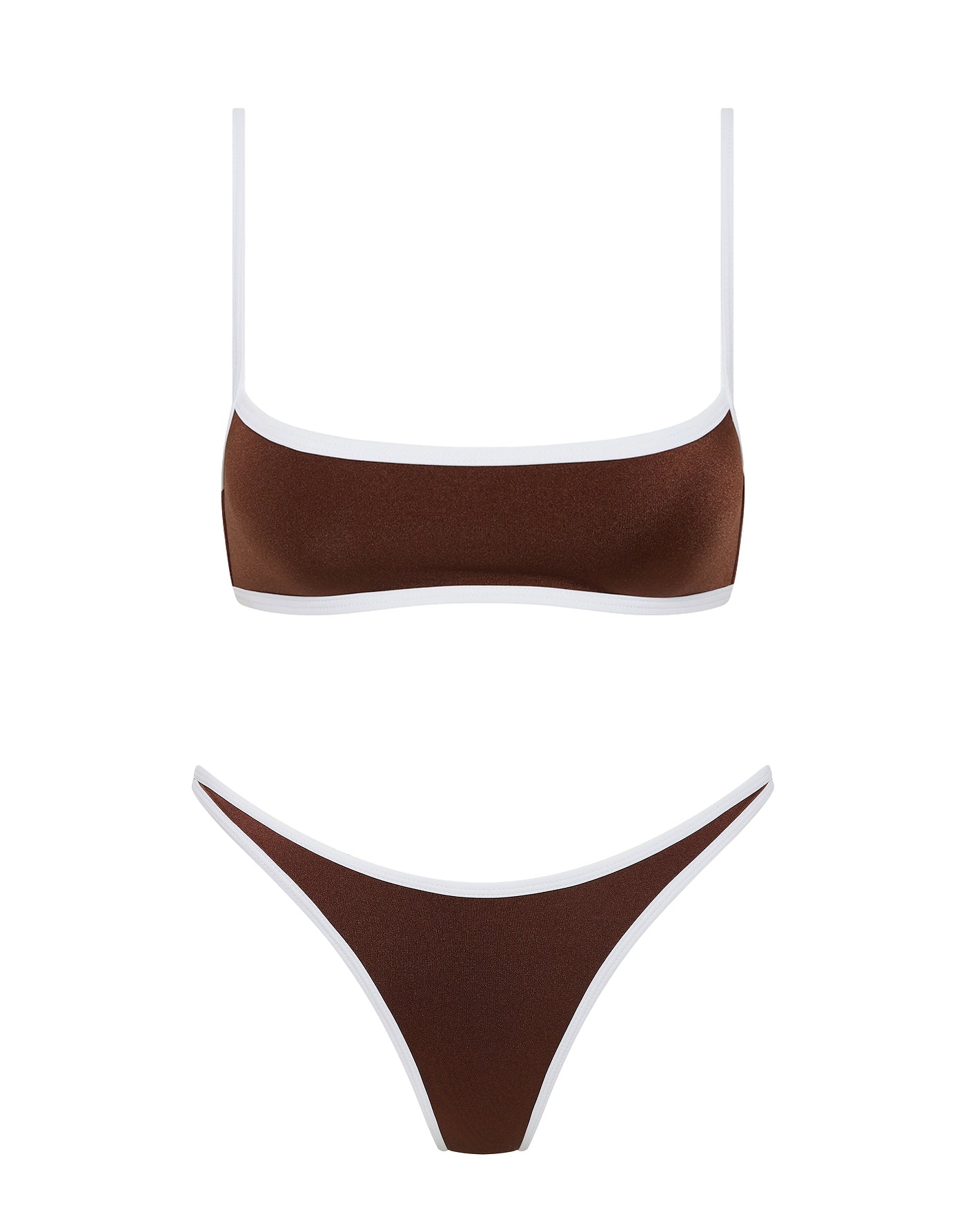 MIMA BISC Brown Crop Bikini Set