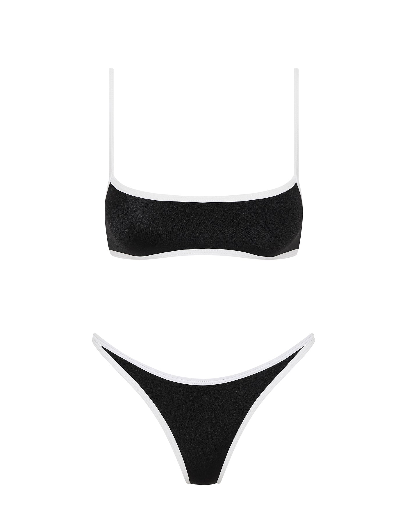 MIMA JETT Black Crop Bikini Set