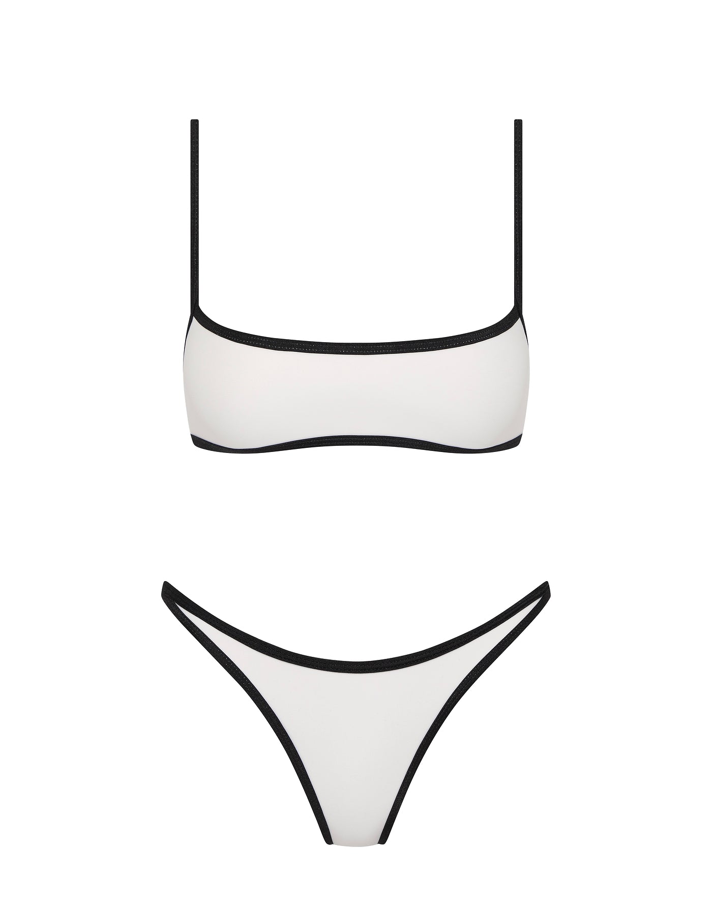 MIMA PANDA WHITE Neoprene Crop Bikini Set – Triangl