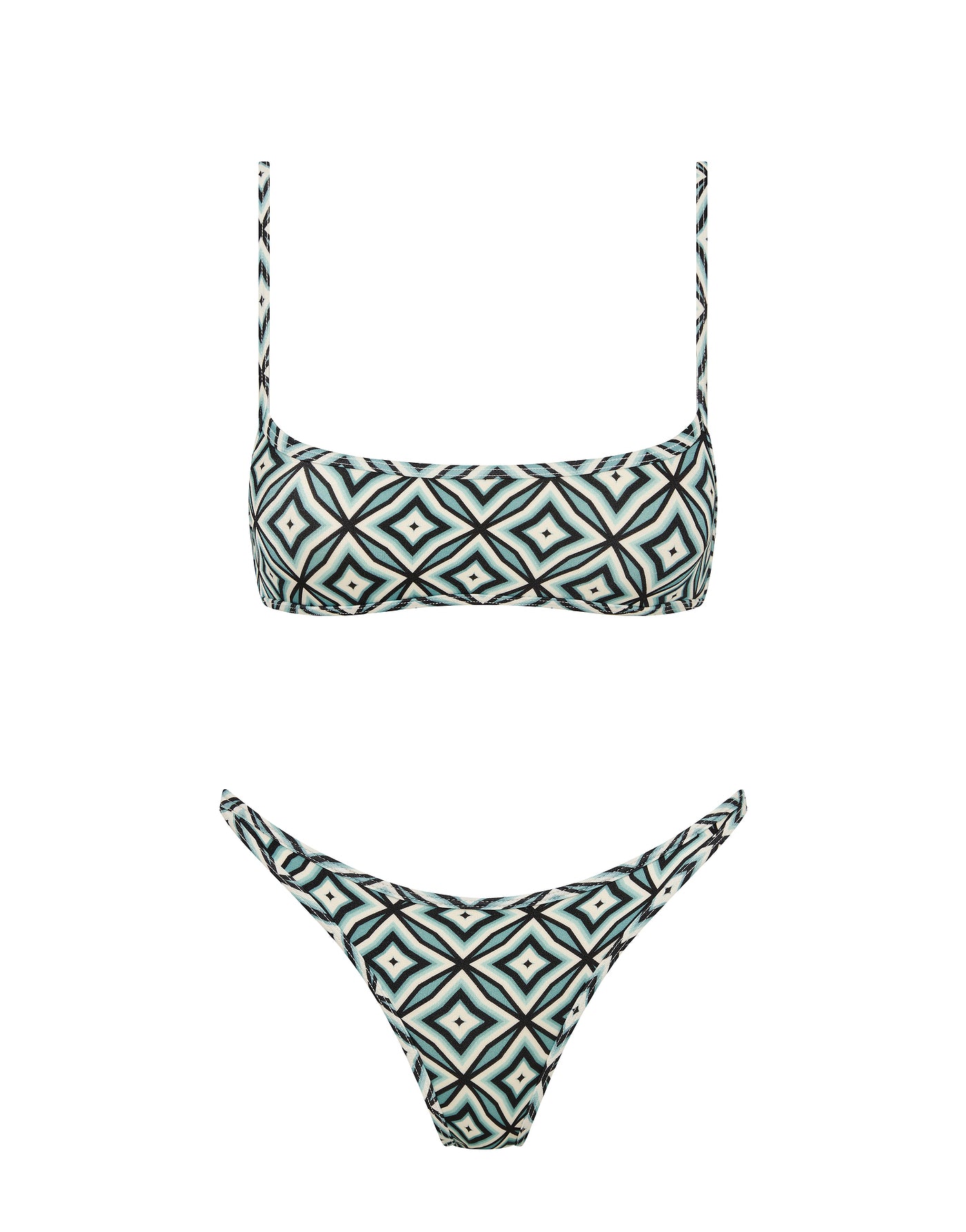MIMA POLLO Geometric Crop Bikini Set