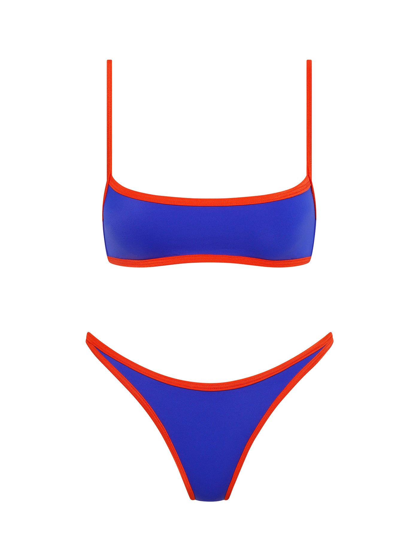 MIMA SALA Blue Crop Bikini Set