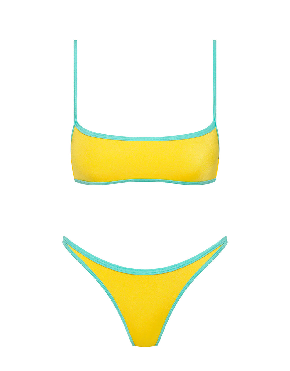 MIMA - XUMA Yellow Crop Bikini Set