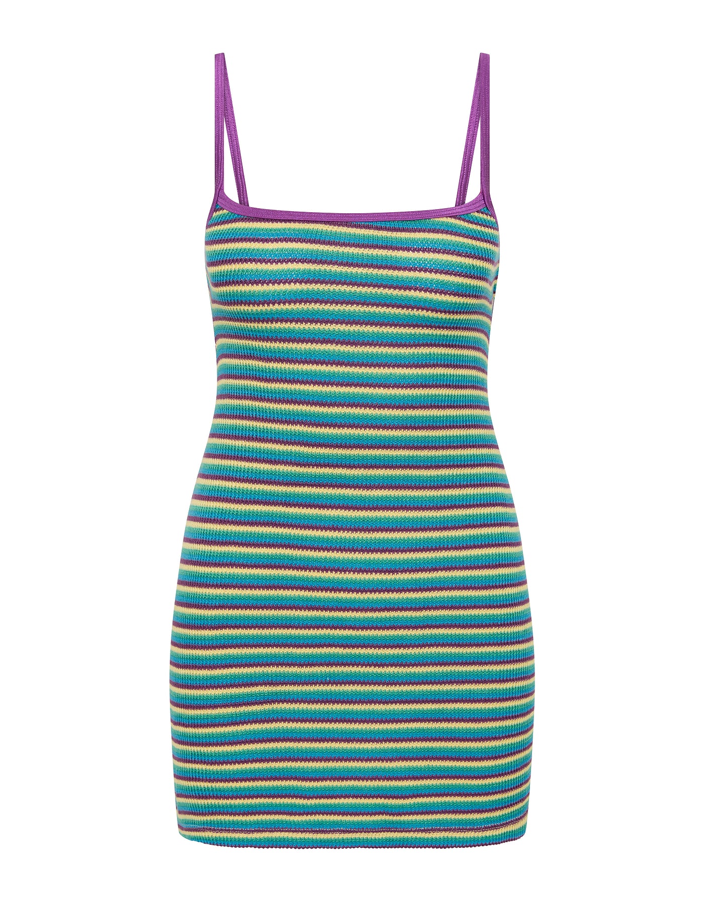 MINNI ORCHARD CROCHET STRIPE Mini Dress
