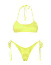 Myrta Falu Triangl Bikini in Yellow Sparkle Stripe