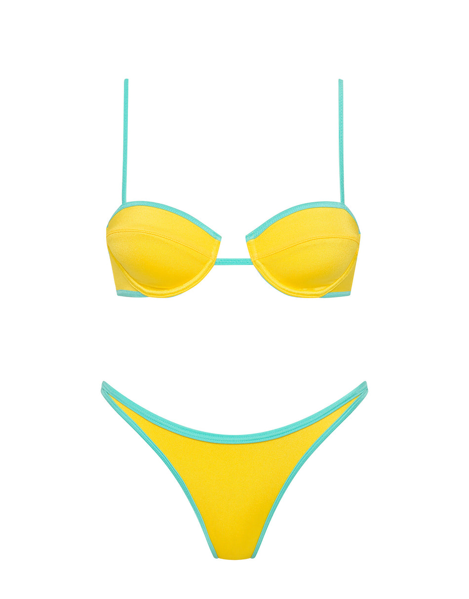 NELA - XUMA Yellow Balconette Bikini Set