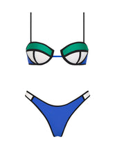 POPPY BLUE TANGO Neoprene Balconette Bikini Set