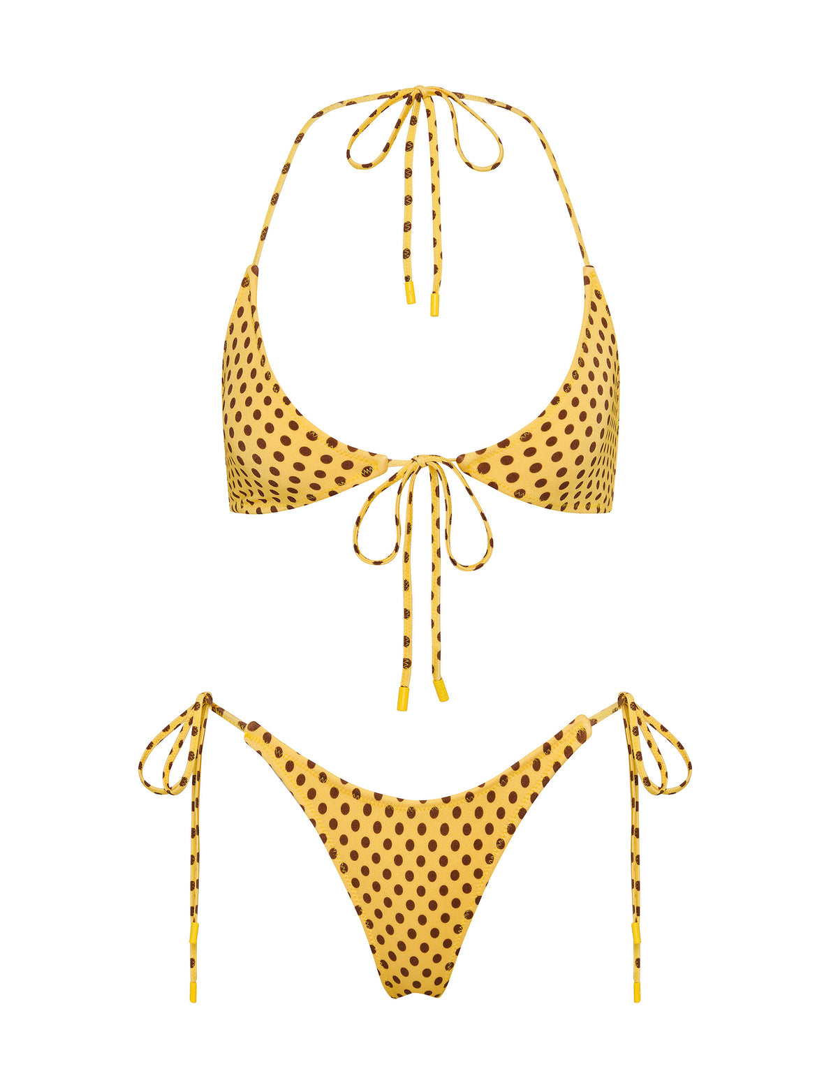 SOFI BUTTERSCOTCH DOT Halter Bikini Set