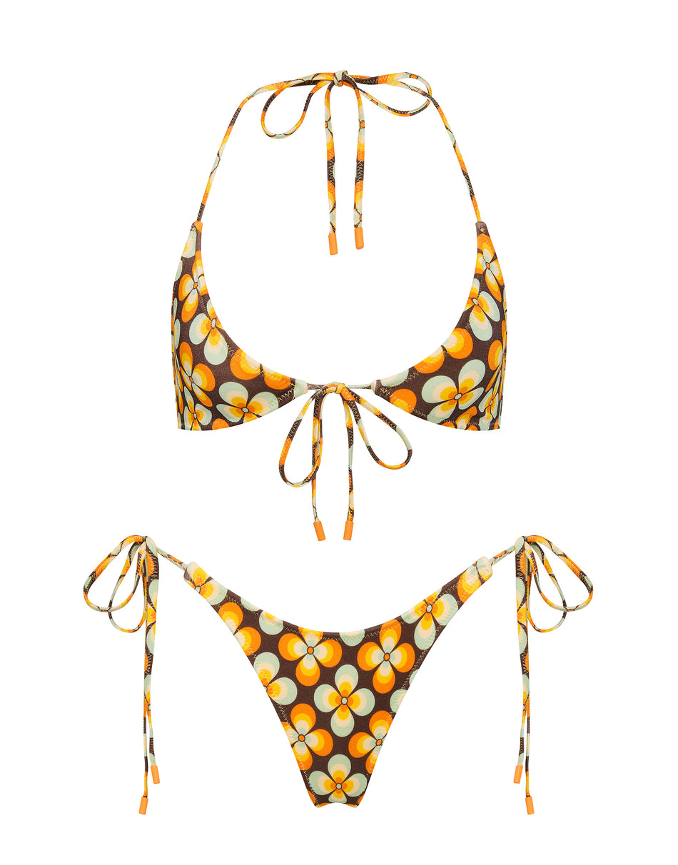 SOFI PORCHE Geometric Halter Bikini Set