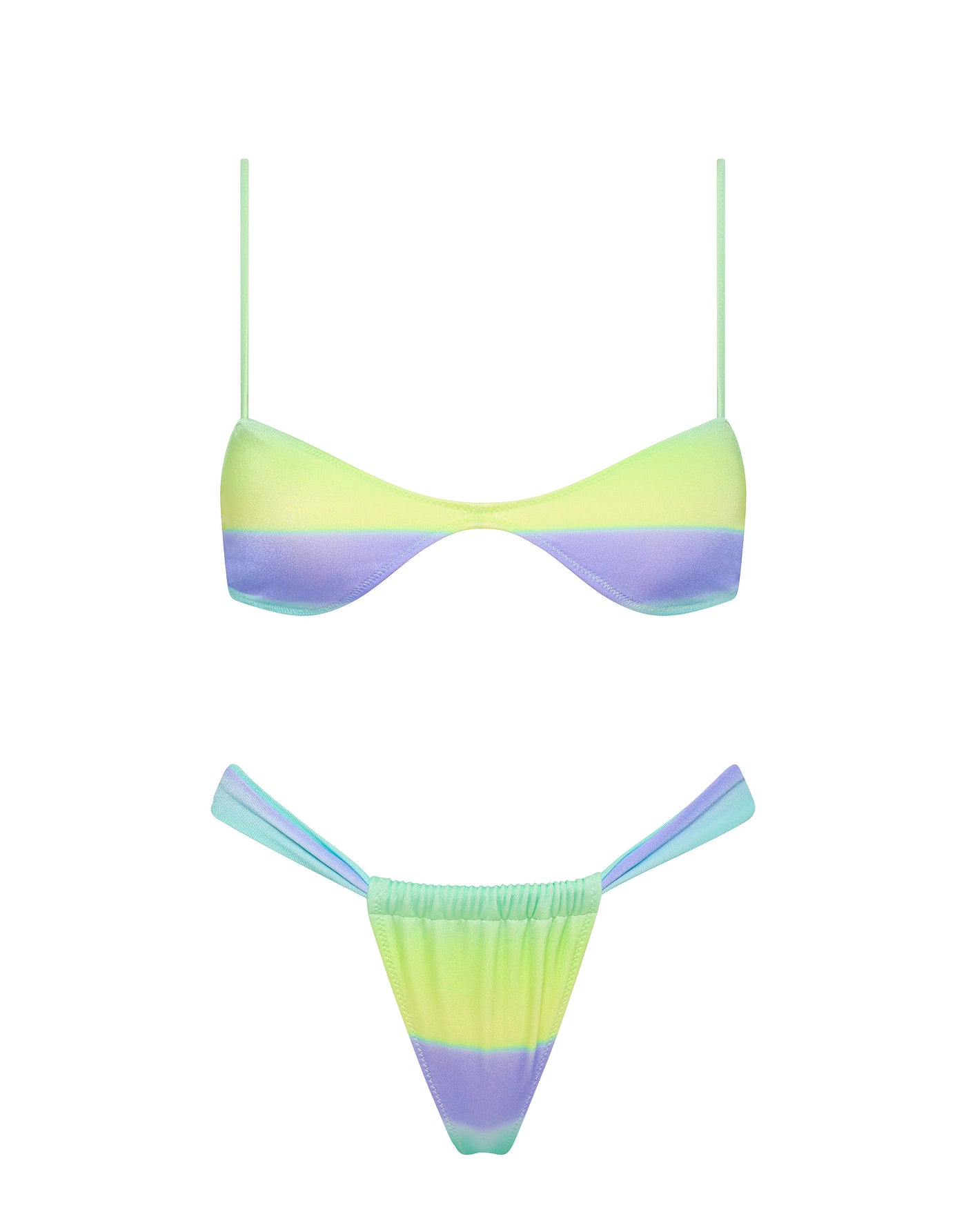STELL CALE Ombre Scoop Crop Bikini Set