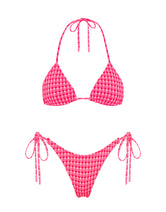 VINCA ADAO Pink Textured Triangle Bikini Set
