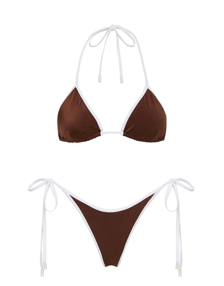 VINCA BISC Brown Triangle Bikini Set