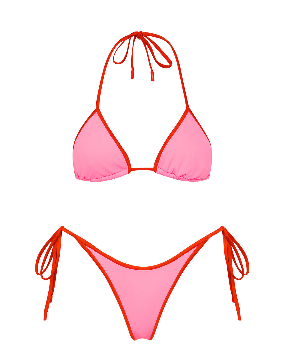 VINCA DORE Pink Triangle Bikini Set