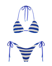 VINCA JOLY Blue Terry Towelling Triangle Bikini Set