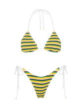 VINCA LEMONADE Crochet Stripe Triangle Bikini Set
