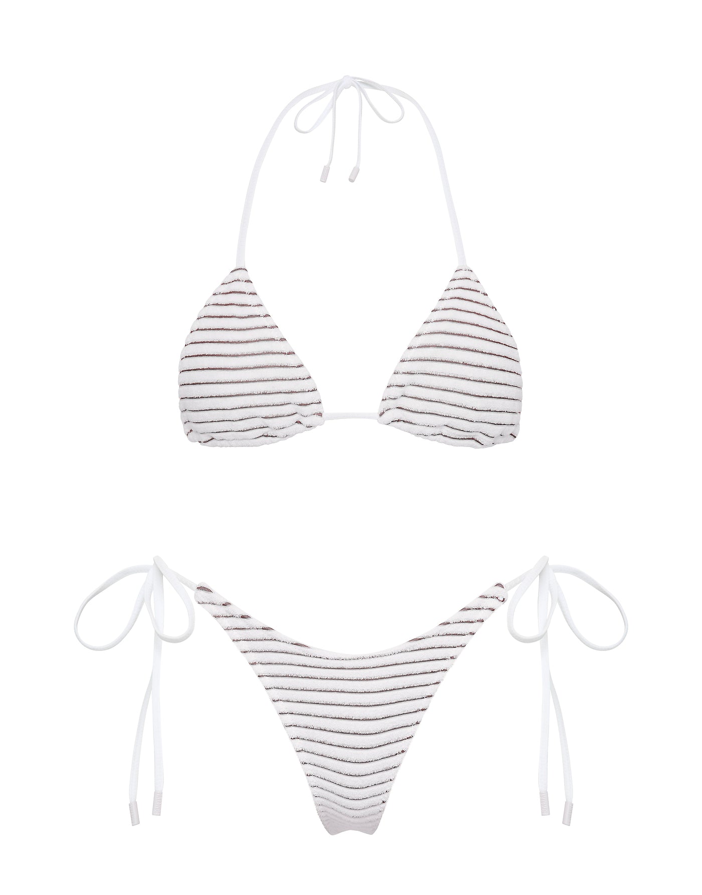 VINCA LUSAIL White Terry Towelling Triangle Bikini Set