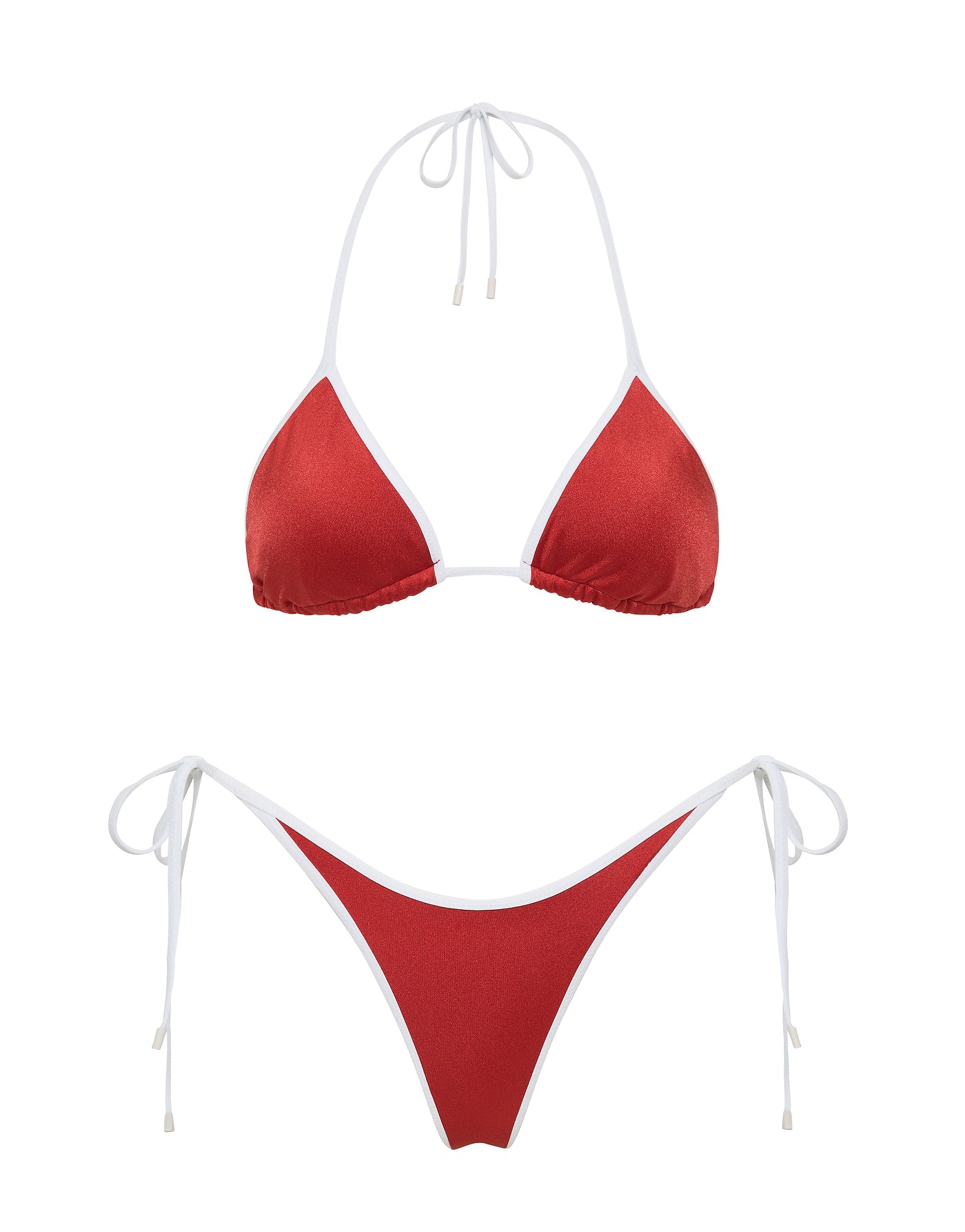 VINCA NASSE Red Triangle Bikini Set