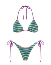 VINCA ORCHARD CROCHET Stripe Triangle Bikini Set