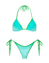 VINCA - PALMM Blue Velvet Triangle Bikini Set