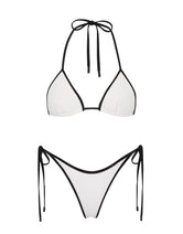 VINCA PANDA WHITE Neoprene Triangle Bikini Set