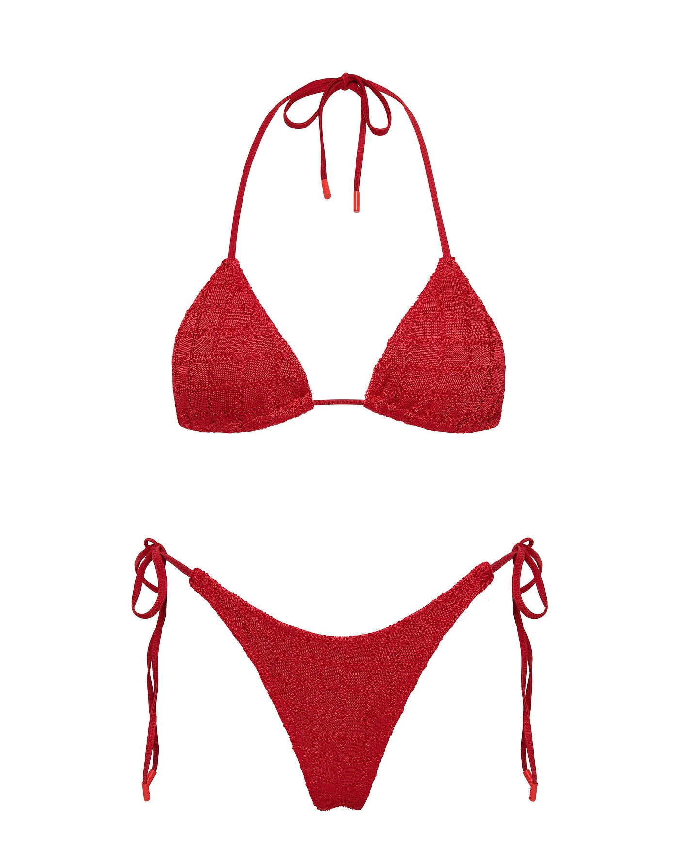 Vinca Pasha Triangl Textured Red Bikini