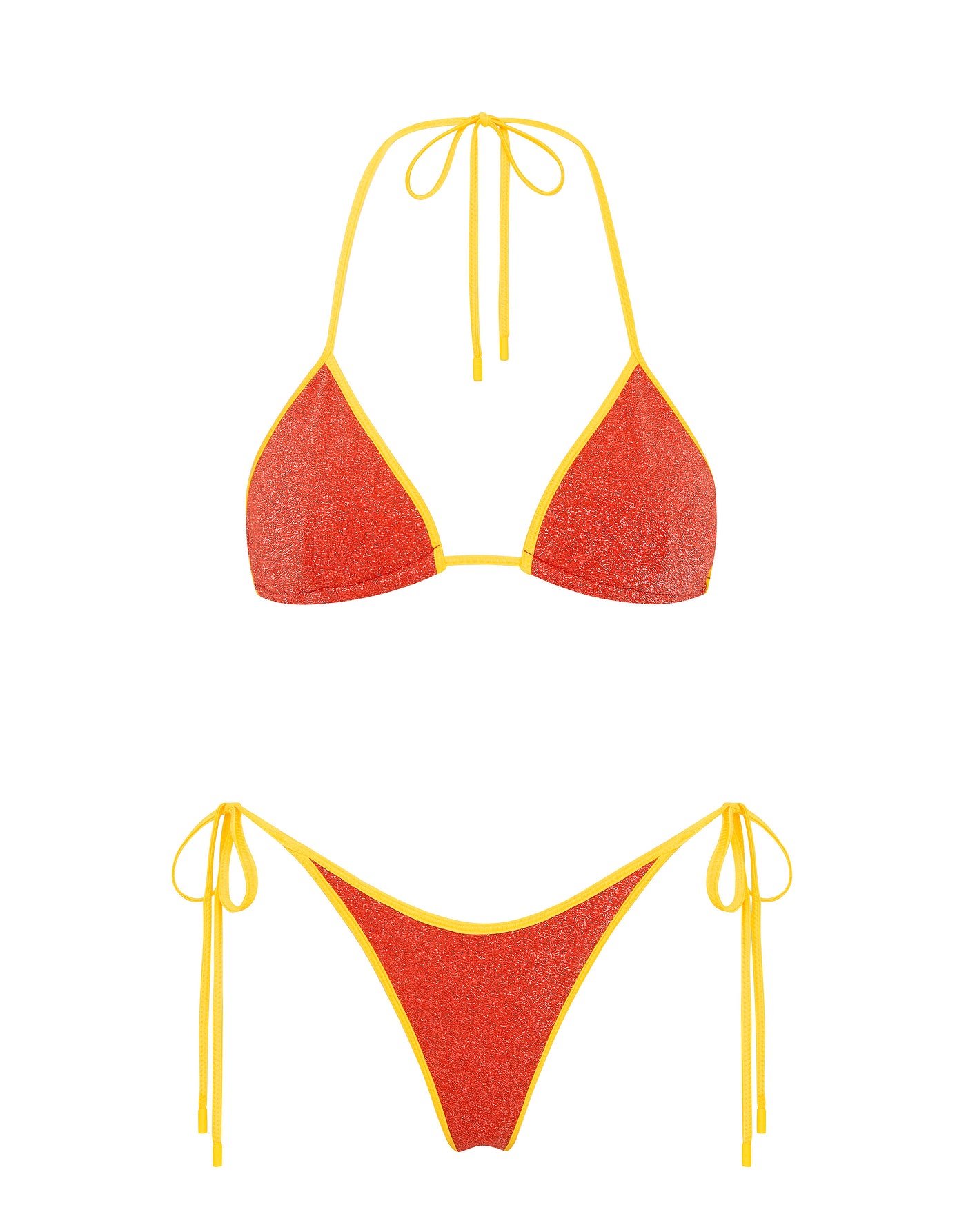 VINCA RUBY RED SPARKLE Triangle Bikini Set